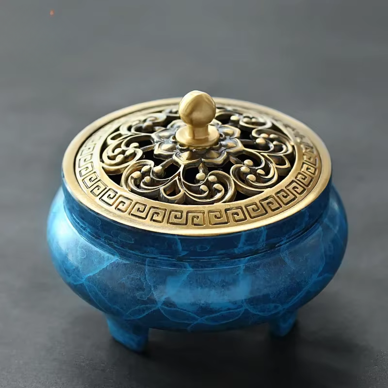 Kits d’Encens – Coffret Outils Cuivre Bleu