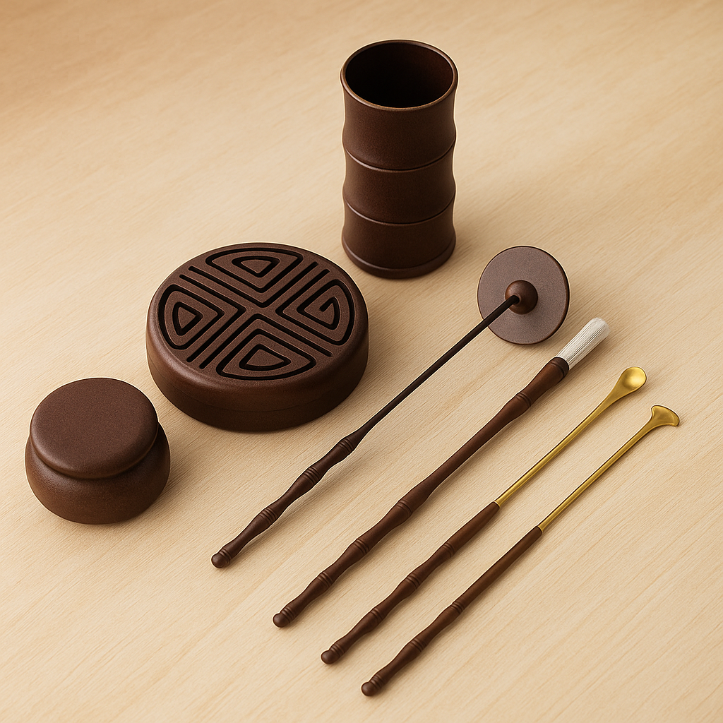 Kit Accessoires Encens – Coffret Cuivre Artisanal Complet