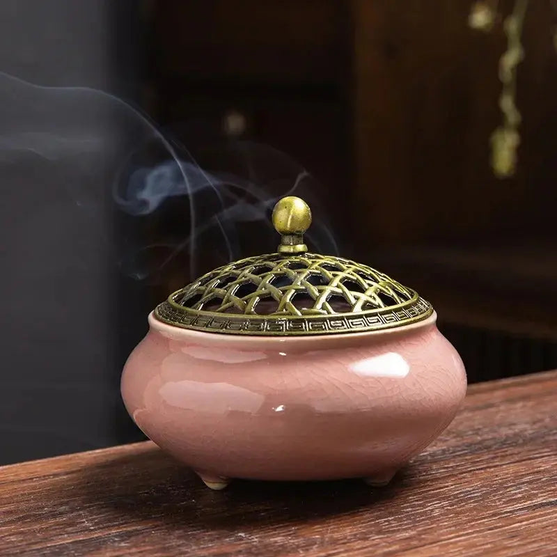 Brûleur d'Encens Céramique Bouddhiste ENCENSORIA