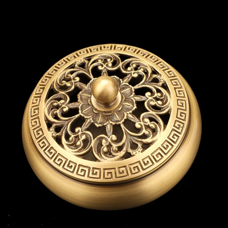 Brûleur d'Encens Dragon Phénix Cuivre ENCENSORIA