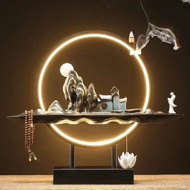 Anneau lumineux chaud ambiance zen