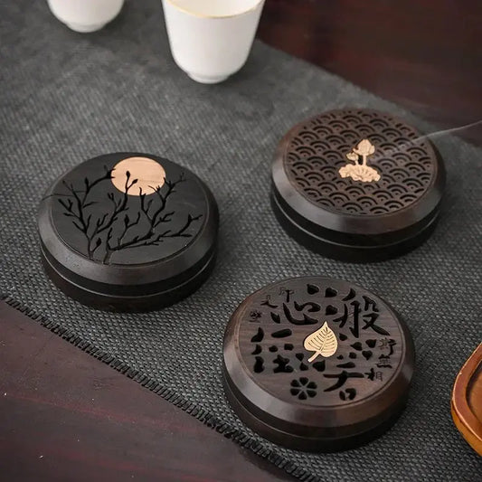 brûleur encens en bois de santal sculpté