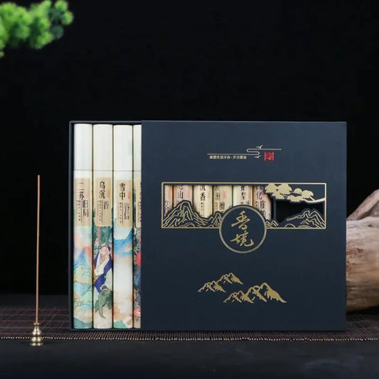 coffret encens bâtons 10 senteurs bois et fruits