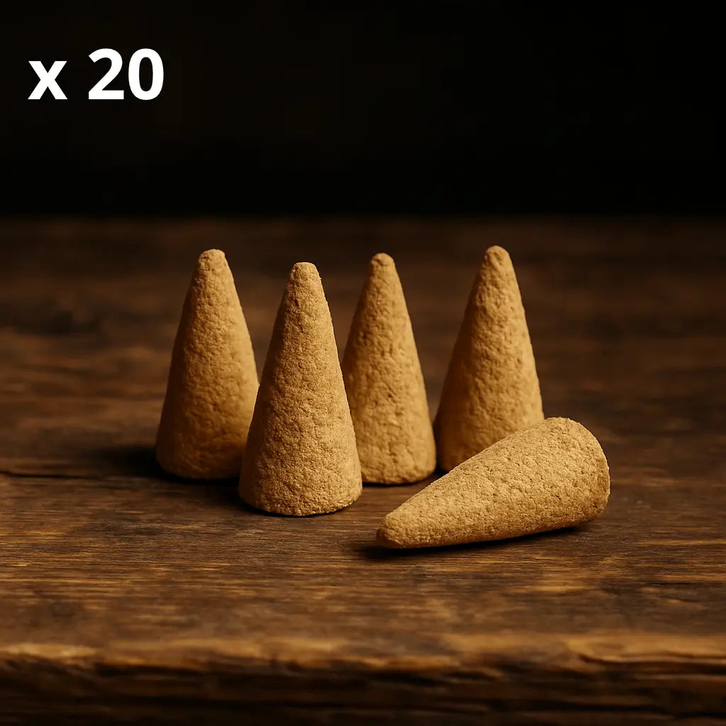 Cônes encens naturels purification cérémonie, palo santo sauge blanche sans additifs chimiques