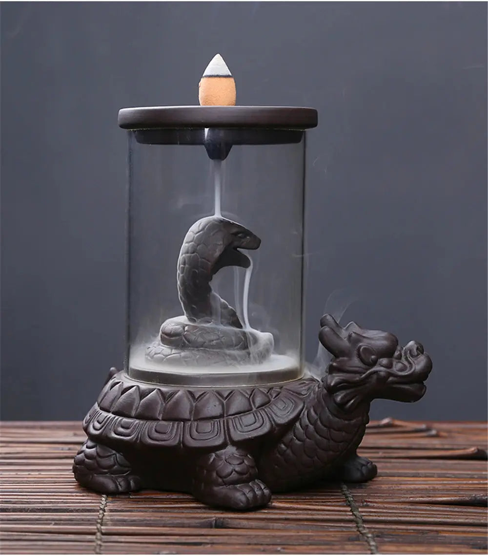 Encens feng shui avec tortue-dragon protectrice