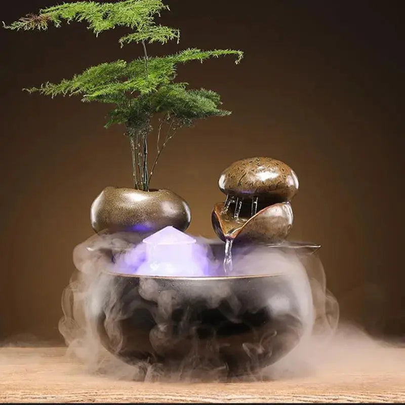 Fontaine décorative Feng Shui ambiance zen intérieure