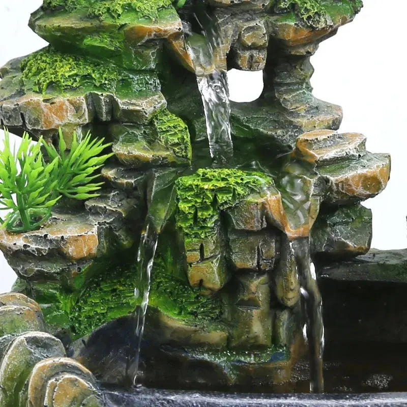 Fontaine d’intérieur zen avec brume et LED colorée