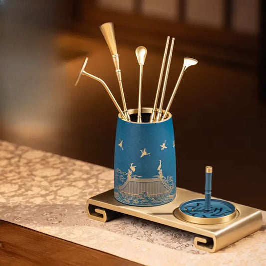 Kit d’outils en laiton pour encens traditionnels