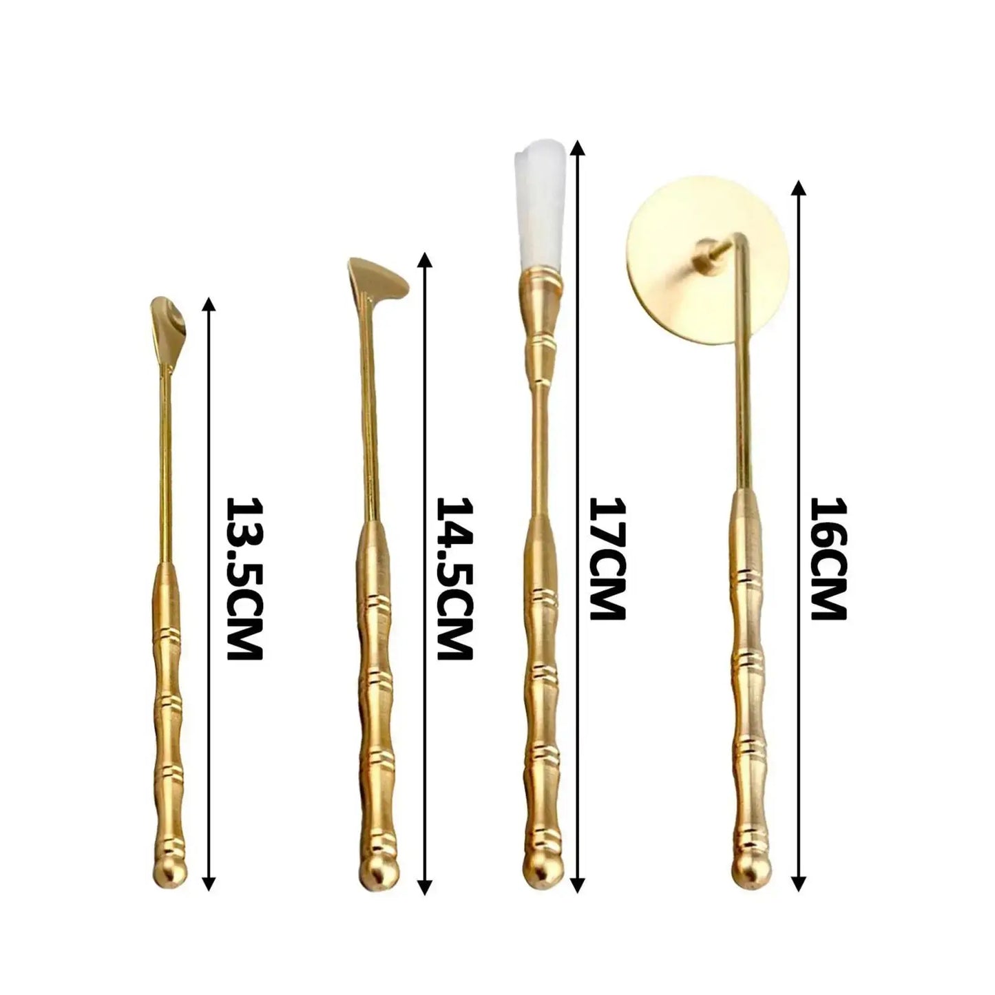 Outils professionnels pour la fabrication d’encens avec accessoires en laiton.