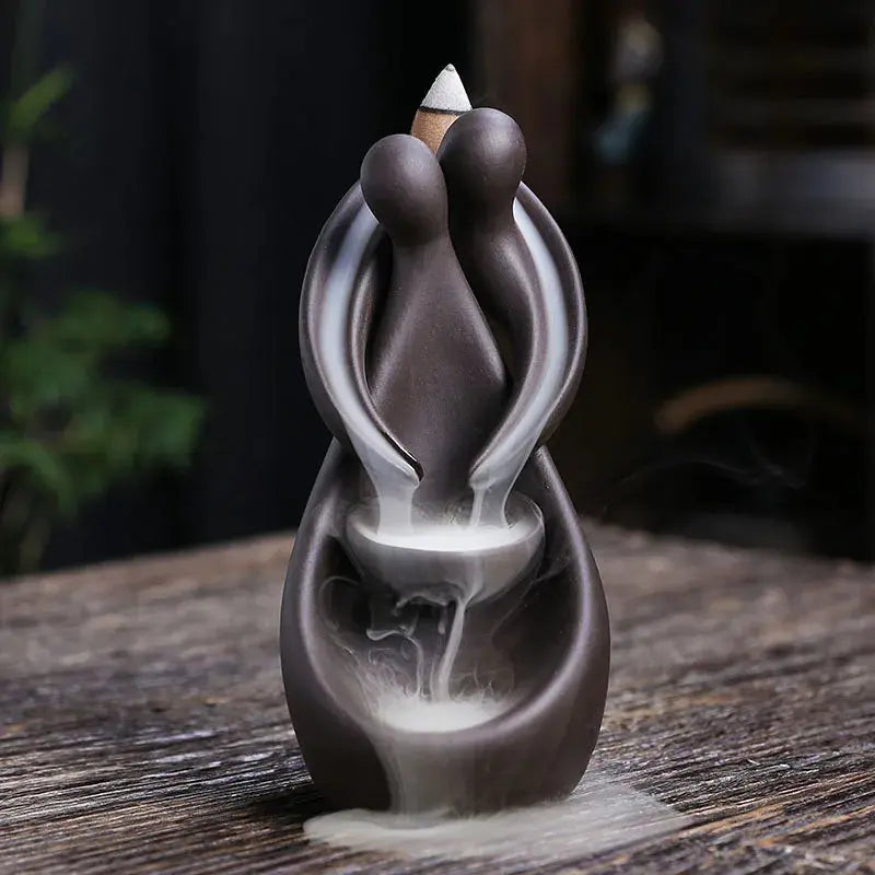 Diffusion d’encens relaxant avec le Porte-Encens Cascade Couple