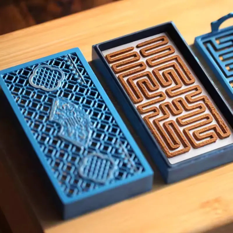 Presse à encens design bleu brûlé