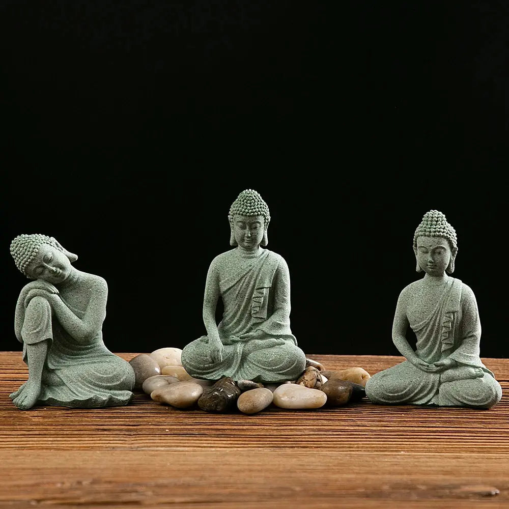 Statue Bouddha Feng Shui décorative en pierre