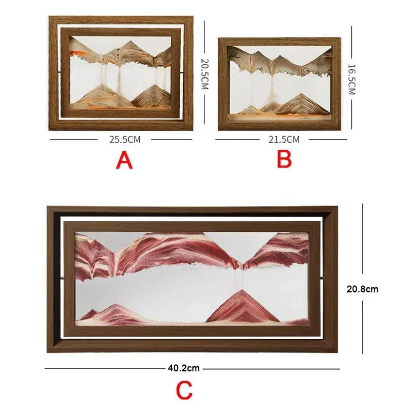 Tableau rotatif sable mouvant style zen Feng Shui