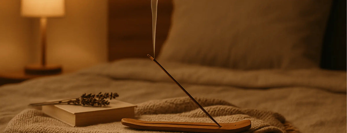 bâtonnet d’encens lavande rituel du soir pour mieux dormir ambiance zen chambre
