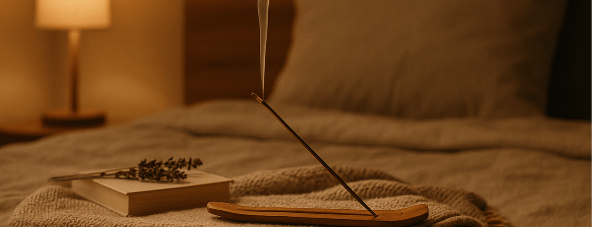 bâtonnet d’encens lavande rituel du soir pour mieux dormir ambiance zen chambre