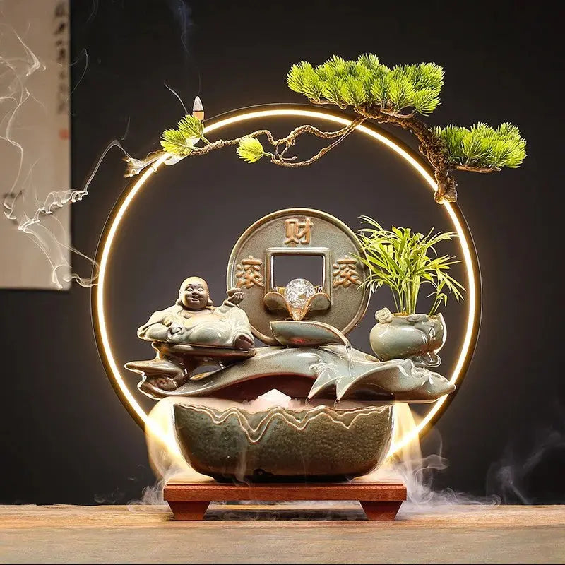Abondance – Fontaine d’Encens LED Feng Shui ENCENSORIA