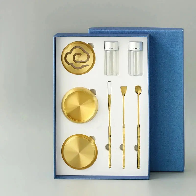 Coffret Brûleur d'Encens 3 pièces Laiton ENCENSORIA