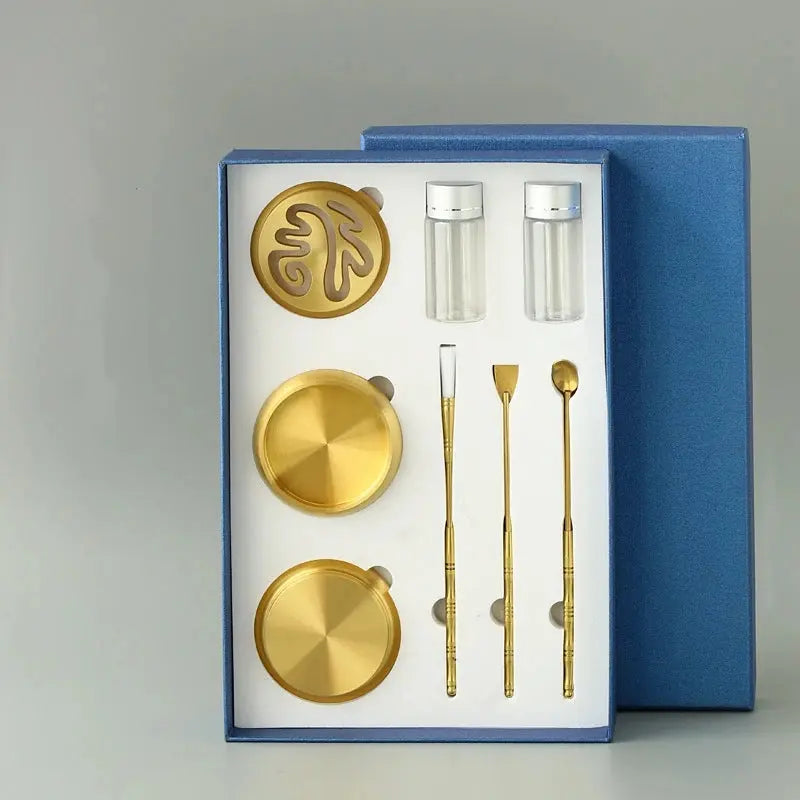 Coffret Brûleur d'Encens 3 pièces Laiton ENCENSORIA