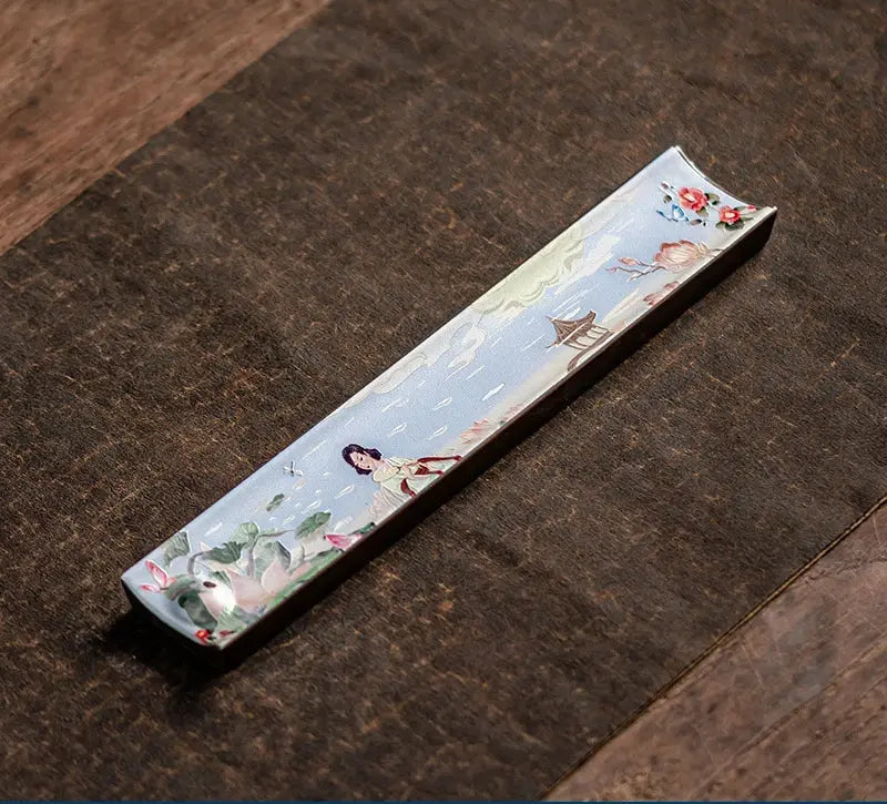 Accessoire déco zen porte-encens rectangulaire