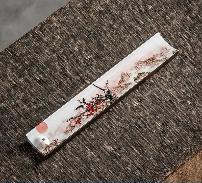 Accessoire zen en céramique pour bâtonnets d’encens