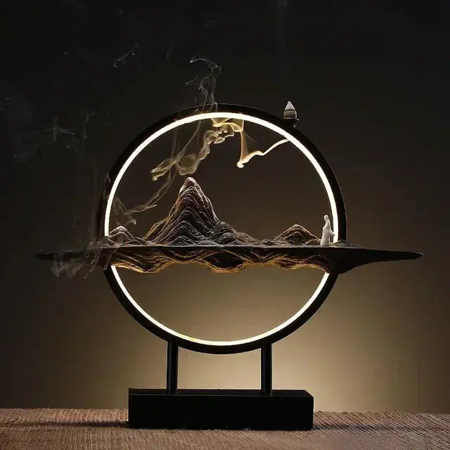 Fontaine LED circulaire pour encens