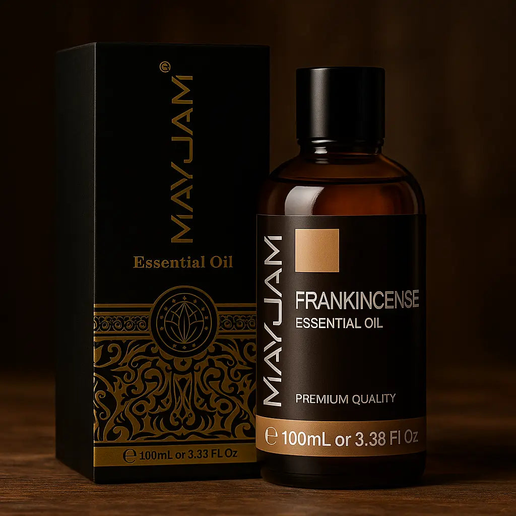 Bouteille ambrée pour huile essentielle