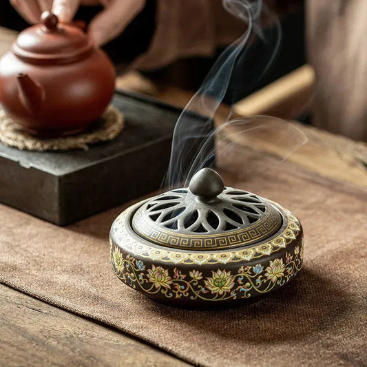 Brûleur d’encens en céramique, design zen et minimaliste