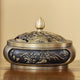 Brûleur Encens Cuivre Motifs Floraux Traditionnels