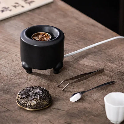 Brûleur d’encens USB en céramique design asiatique