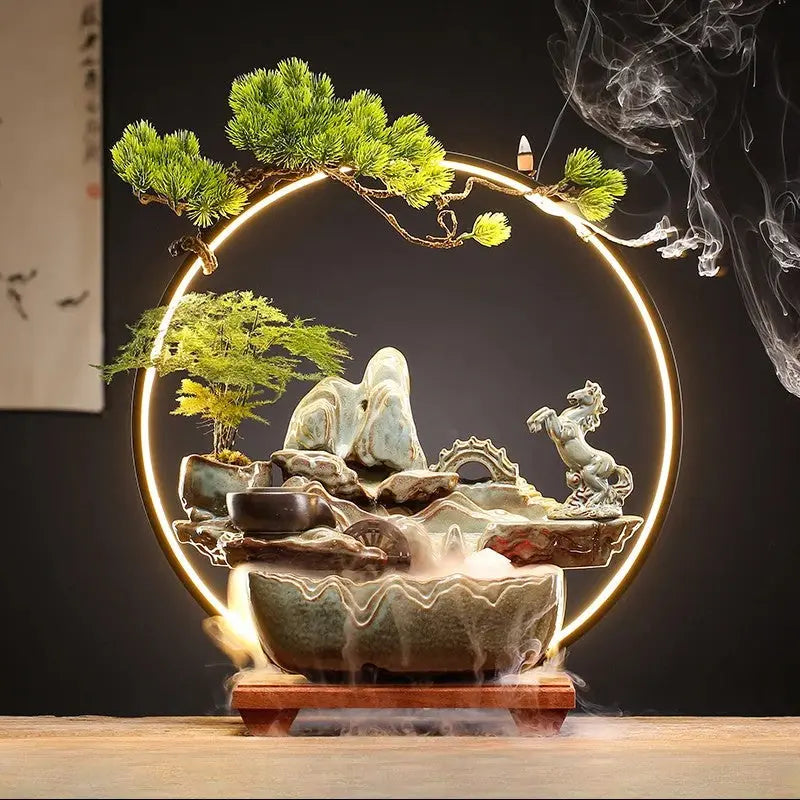 Abondance – Fontaine d’Encens LED Feng Shui ENCENSORIA
