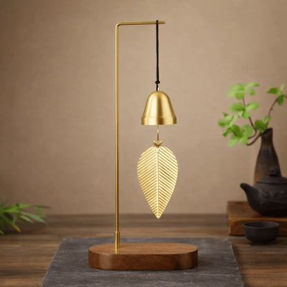 Carillon japonais cuivre et noyer minimaliste, 1 ou 3 anneaux selon intensité sonore souhaitée