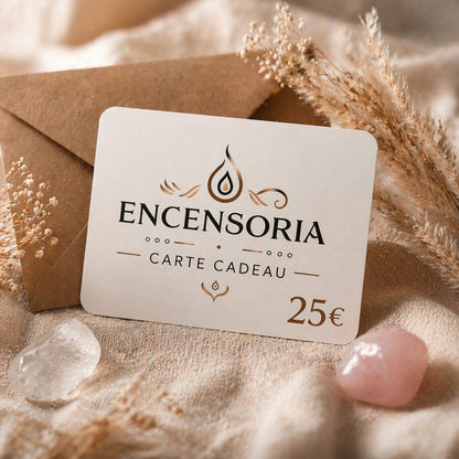Carte cadeau Encensoria 25 euros encens et bien-etre