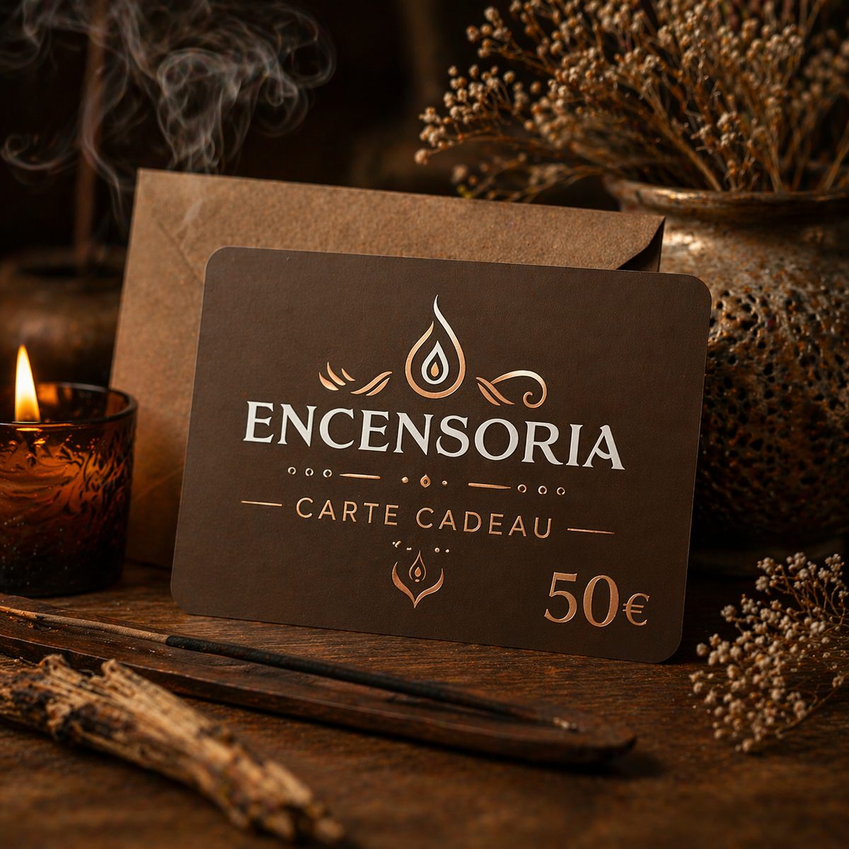 Carte cadeau Encensoria 50 euros encens et bien-etre