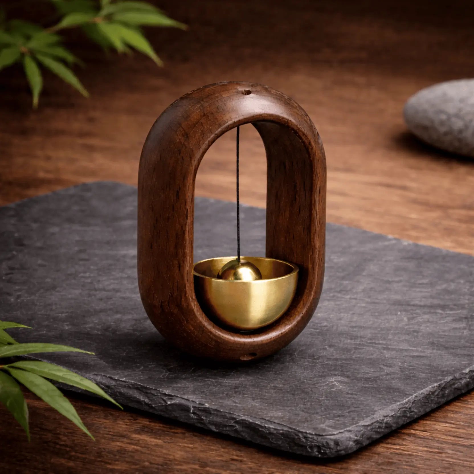 Cloche décorative laiton minimaliste zen, son clair et résonant décoration intérieure