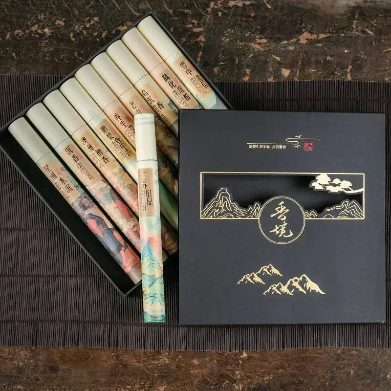 bâtonnets encens longs 21 cm coffret