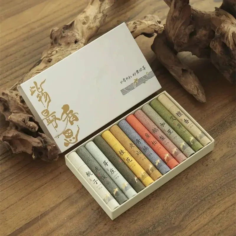 coffret découverte encens 12 parfums relaxants