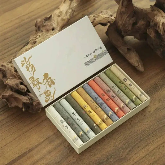 coffret découverte encens 12 parfums relaxants
