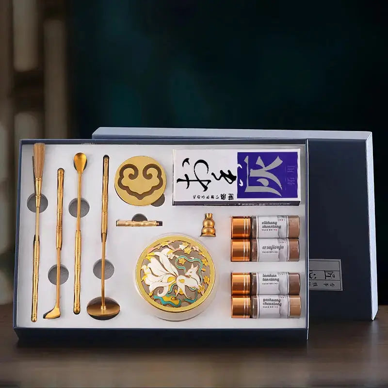 Coffret initiation xiangdao encens poudre, pratique méditative silencieuse apaisante millénaire