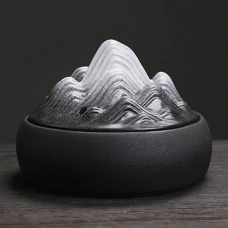 Décoration méditative en forme de montagne pour encens