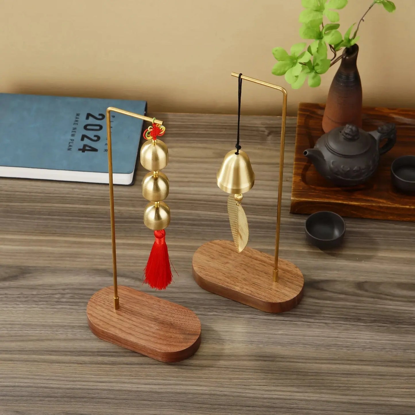 Décoration feng shui carillon cuivre zen, suspension porte balcon et espace méditation