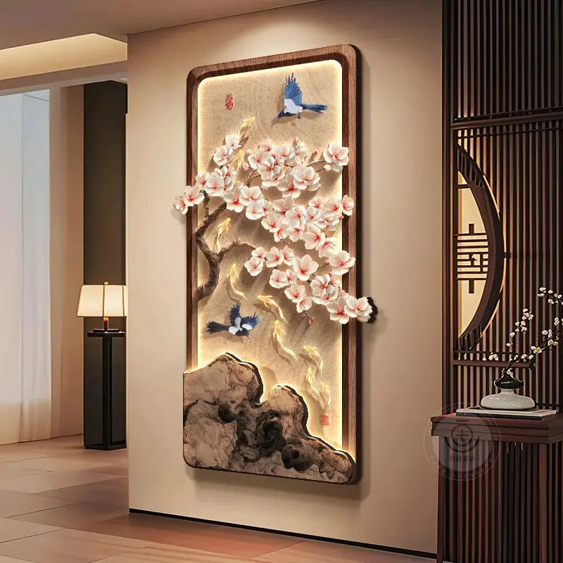 Décoration murale Feng Shui lumineuse zen