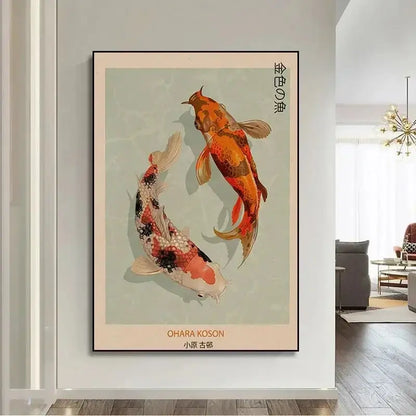 Décoration murale japonaise estampe artistique