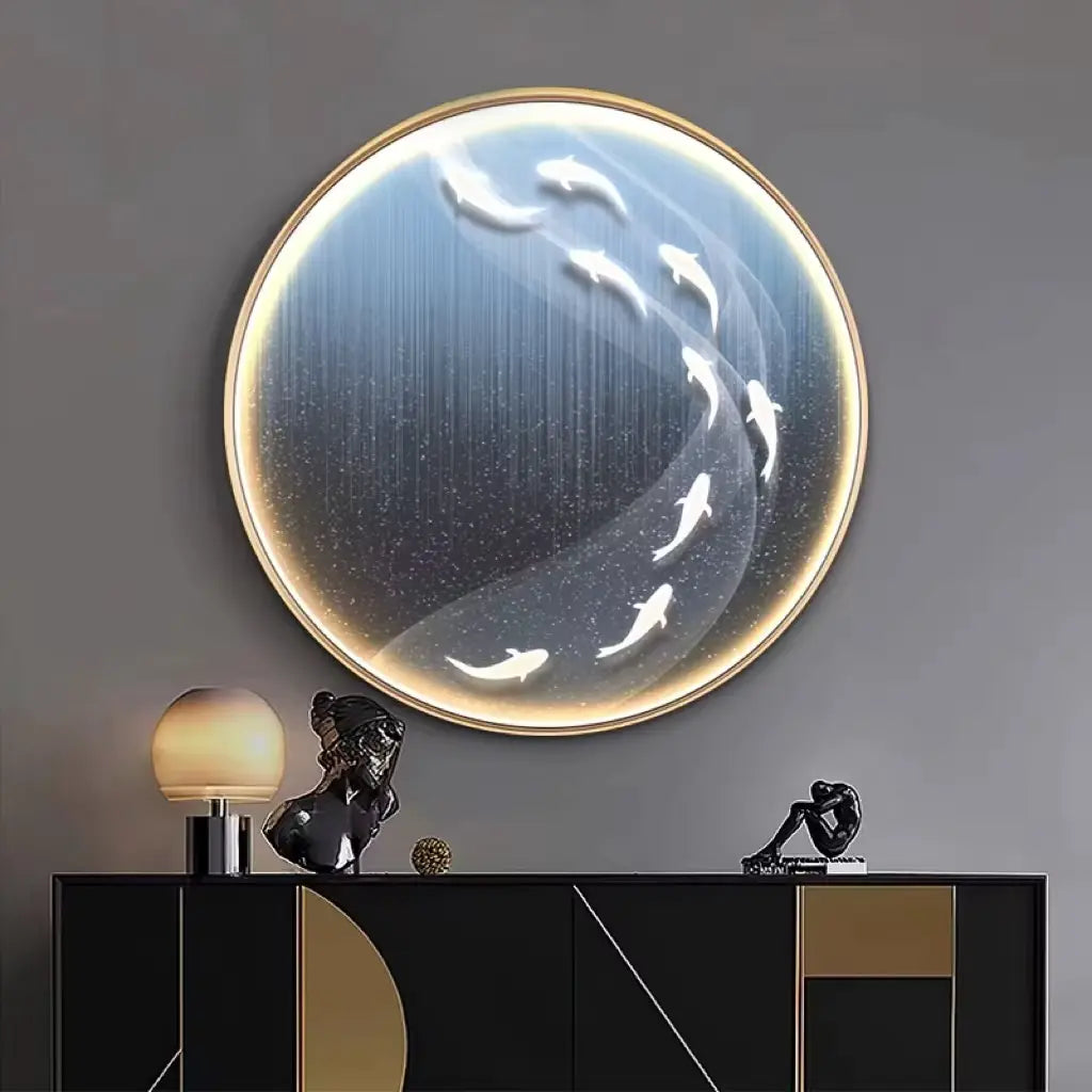 Décoration murale japonaise lumineuse moderne