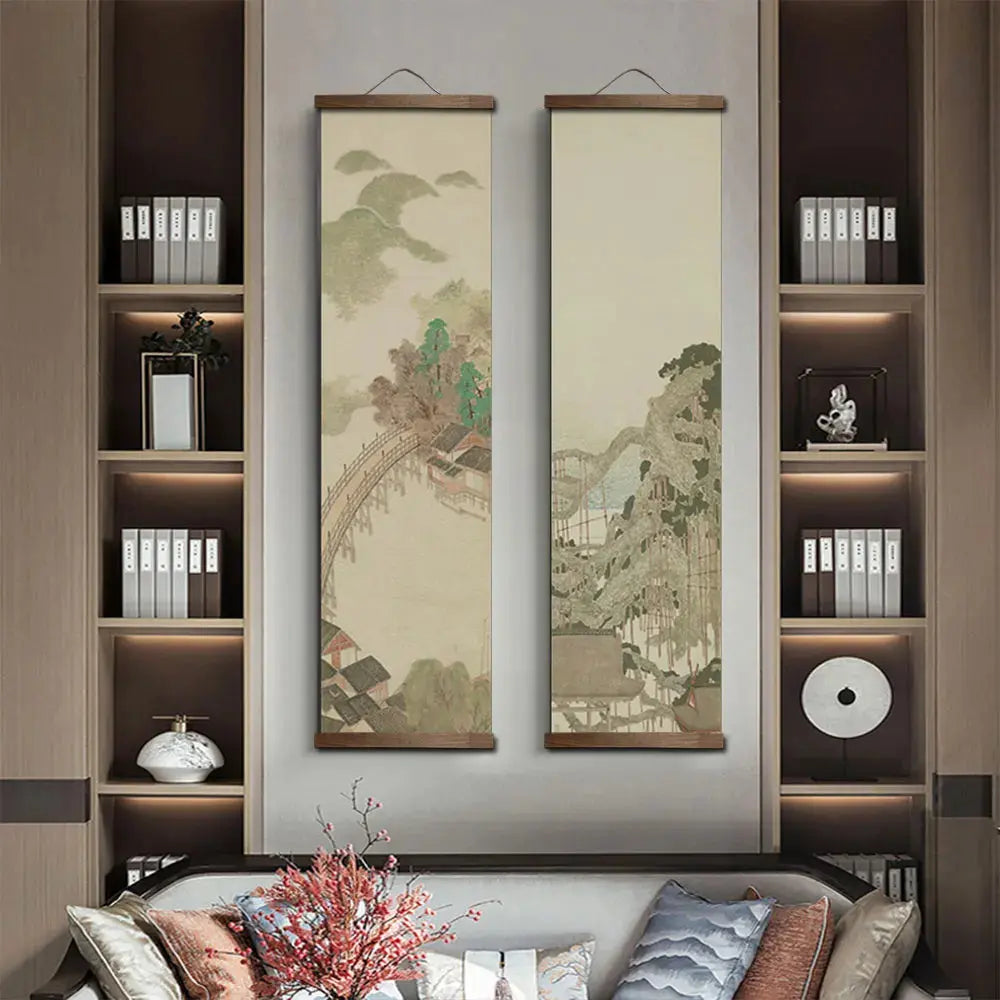 Décoration murale japonaise zen nature et montagnes