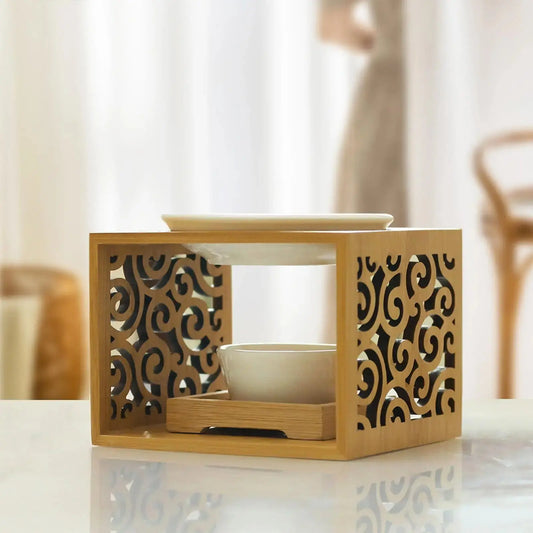  Diffuseur à chaleur douce en bois sculpté ajouré