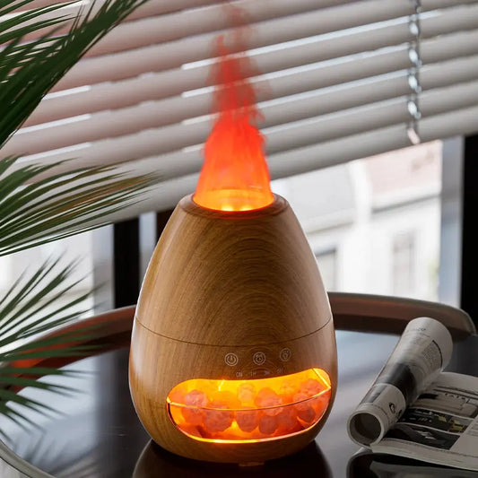 diffuseur flamme avec pierres de sel