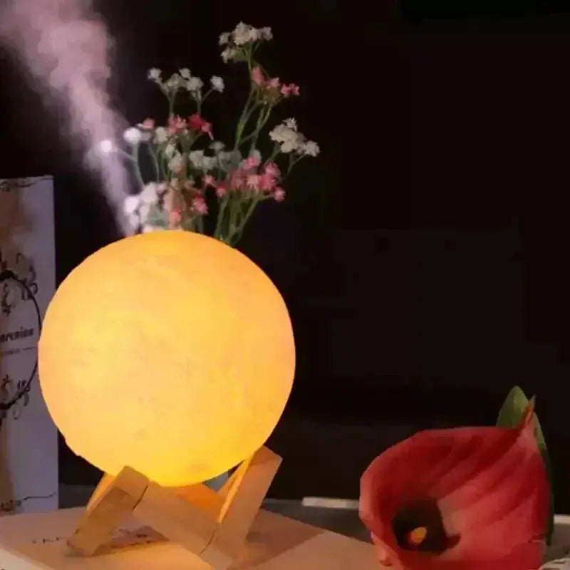 Diffuseur ultrasonique pleine lune avec brume fine et lumière ajustable