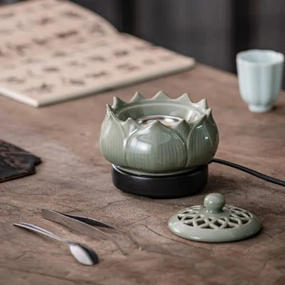 diffuseur parfum lotus feng shui céramique