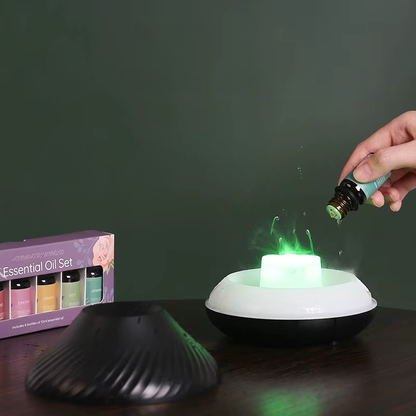 Diffuseur ultrasonique portable avec brume aromatique et lumières colorées