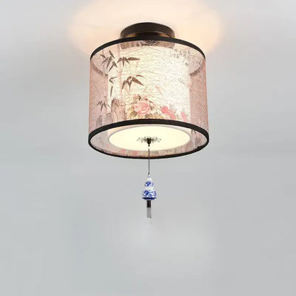 Éclairage plafonnier asiatique lotus LED décoratif